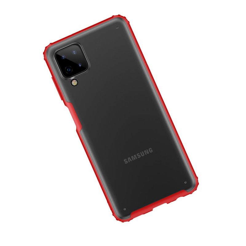 Hoesje voor Samsung Galaxy A12 Rood Zwart Pantserserie