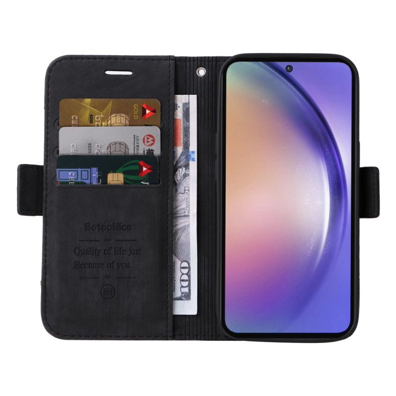 Flip Case Leren Samsung Galaxy A55 5g Betopnice-kaarthouder