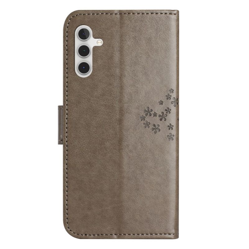 Flip Case Leren Samsung Galaxy A55 5g Uil En Koordboom