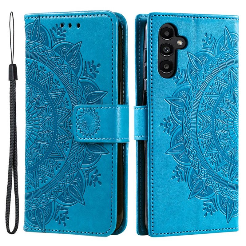 Folio-hoesje Samsung Galaxy A55 5g Mandala Zon Met Riem