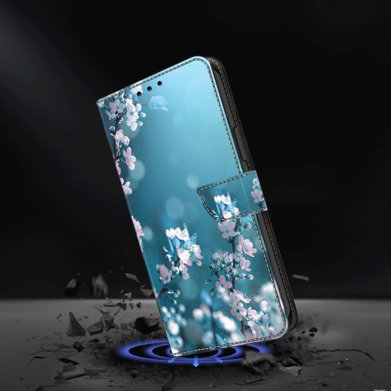 Folio-hoesje Samsung Galaxy A55 5g Pruimenbloesems