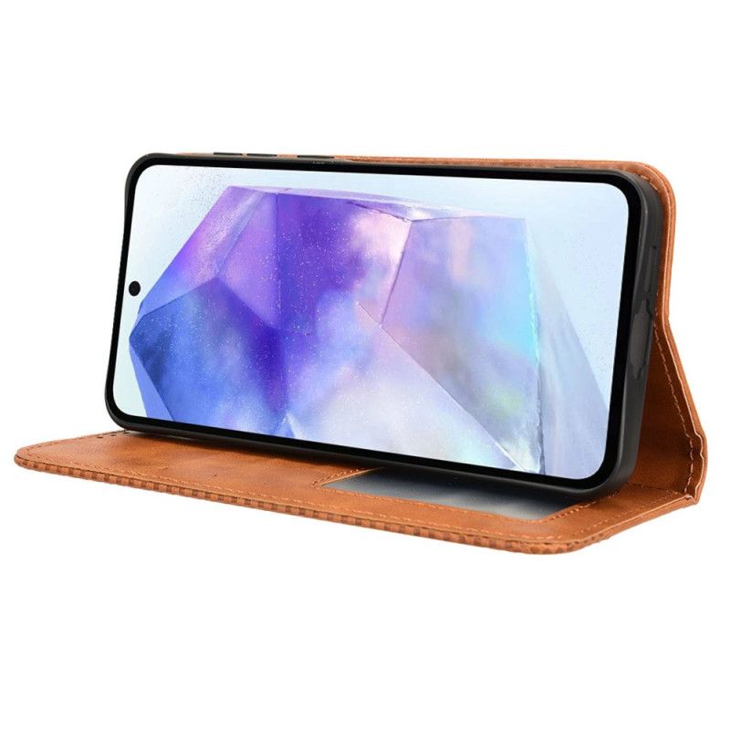 Folio-hoesje Samsung Galaxy A55 5g Retrostijl Bescherming Hoesje