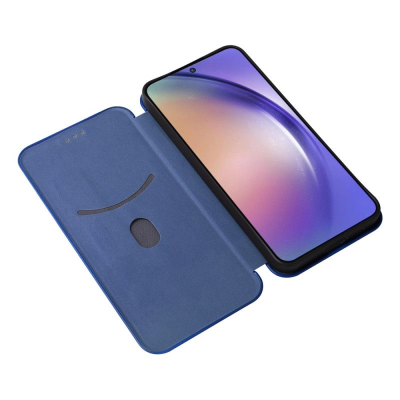 Folio-hoesje Samsung Galaxy A55 5g Telefoonhoesje Koolstofvezeltextuur