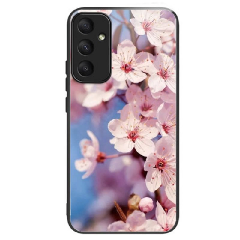 Hoesje Samsung Galaxy A55 5g Perzikbloesems Van Gehard Glas