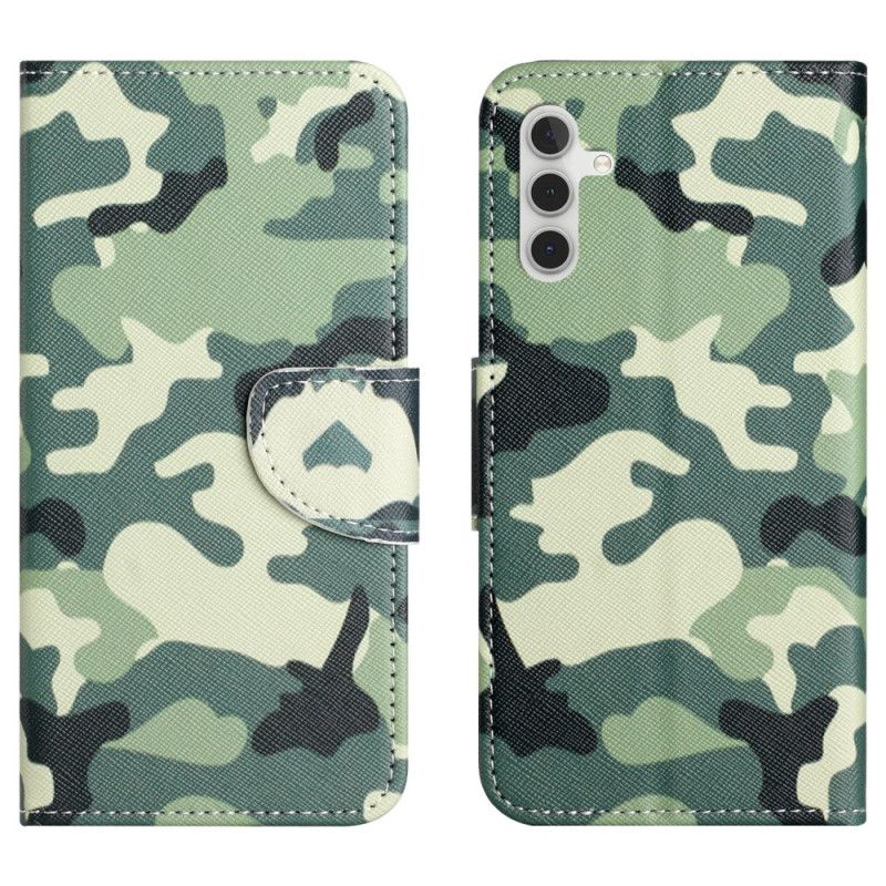 Leren Hoesje Samsung Galaxy A55 5g Camouflage Bescherming Hoesje