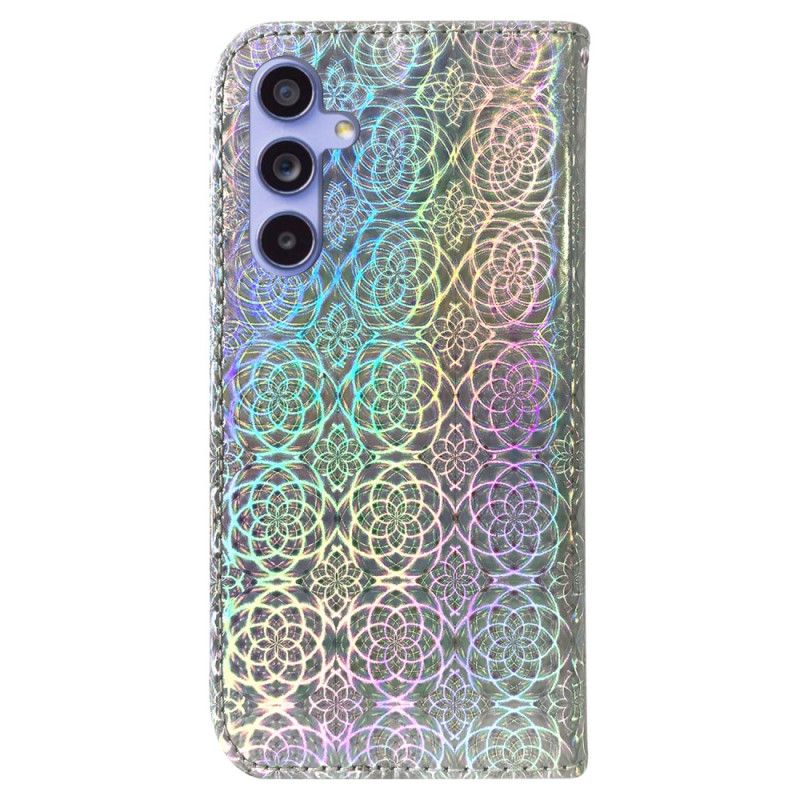 Leren Hoesje Samsung Galaxy A55 5g Disco-stijl Met Bandjes Bescherming Hoesje