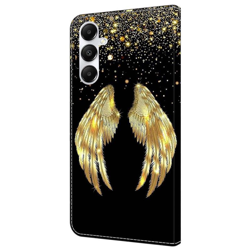 Leren Hoesje Samsung Galaxy A55 5g Gouden Vleugels Bescherming Hoesje