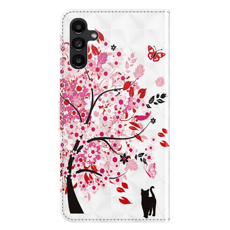 Leren Hoesje Samsung Galaxy A55 5g Lanyard Wensboom Bescherming Hoesje