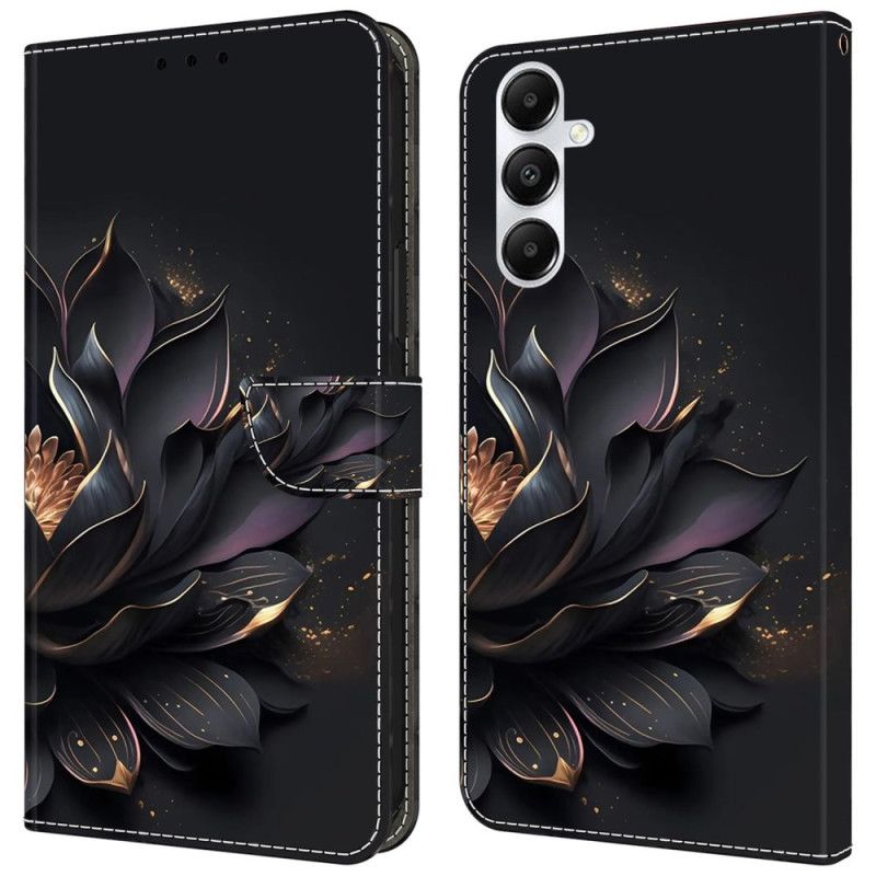 Leren Hoesje Samsung Galaxy A55 5g Paarse Lotus