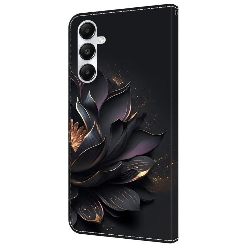 Leren Hoesje Samsung Galaxy A55 5g Paarse Lotus