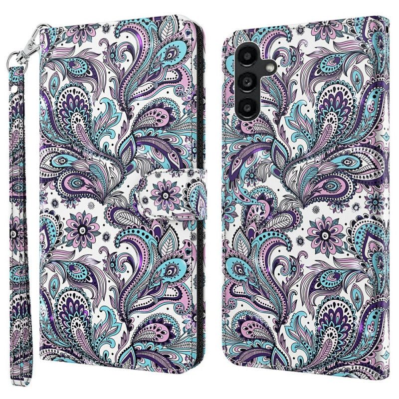 Leren Hoesje Voor Samsung Galaxy A55 5g Strapless Impatiens