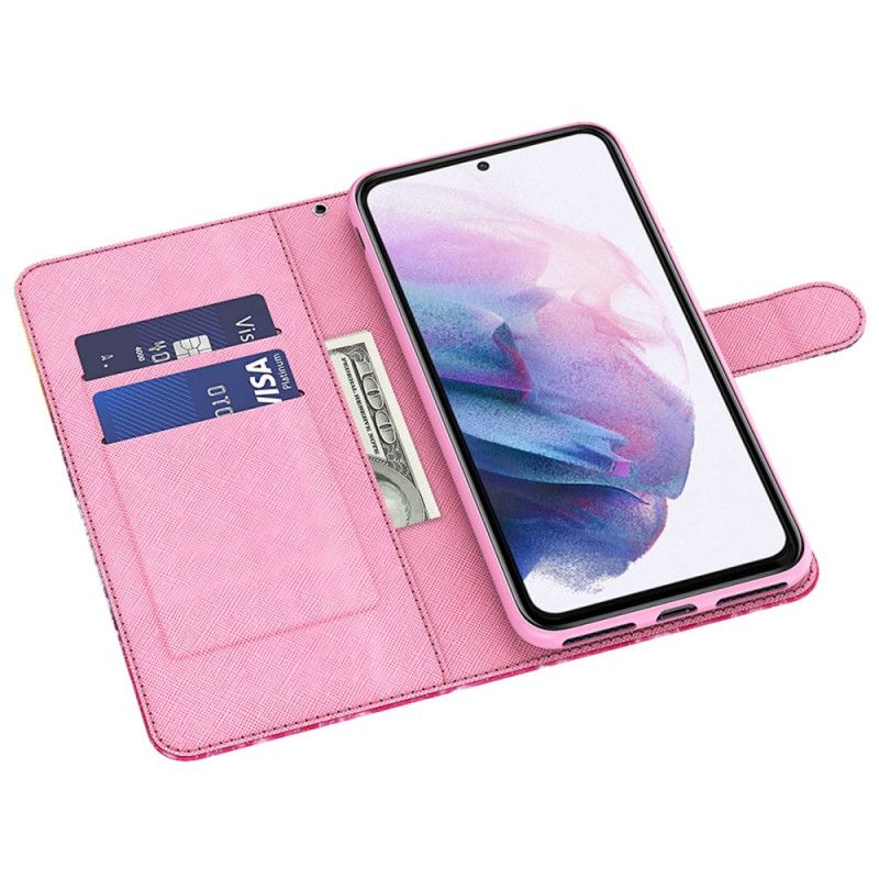 Leren Hoesje Voor Samsung Galaxy A55 5g Strapless Impatiens