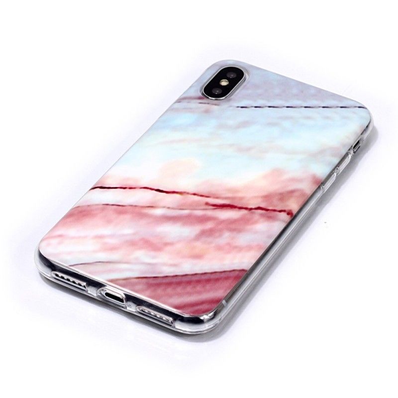 Hoesje iPhone XS Gloeiend Marmer