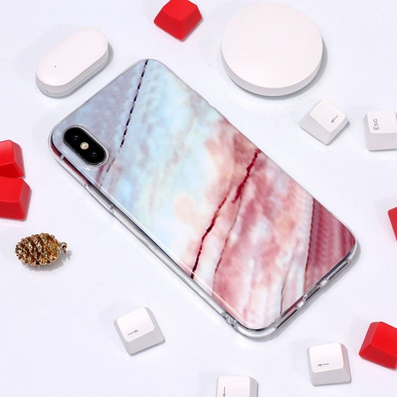 Hoesje iPhone XS Gloeiend Marmer