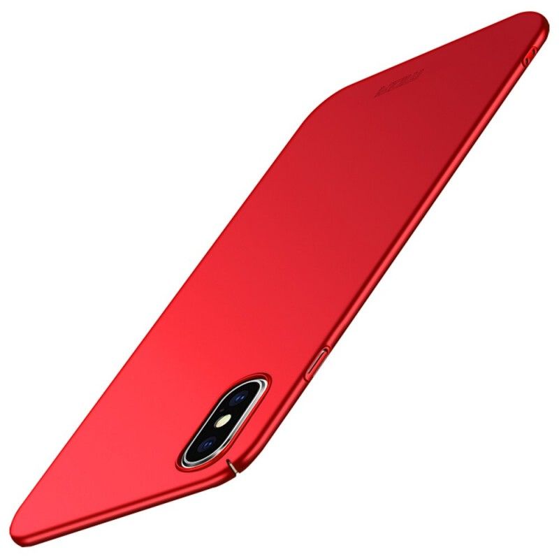 Hoesje iPhone XS Rood Zwart Mofi