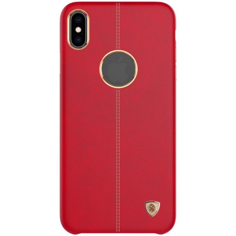 Hoesje iPhone XS Rood Zwart Nillkin Englon Serie