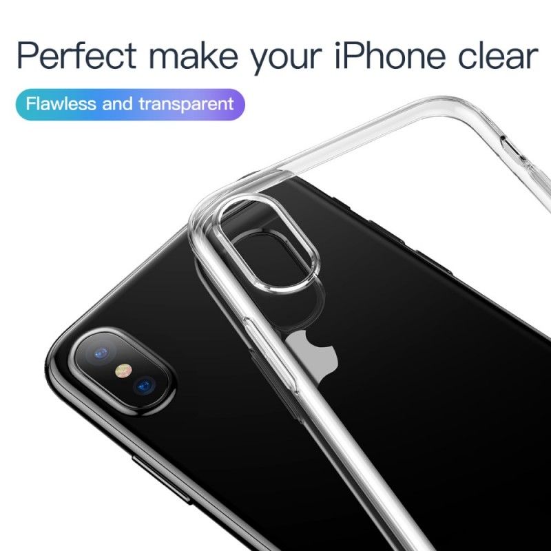 Hoesje iPhone XS Transparant Baseus Eenvoudige Serie