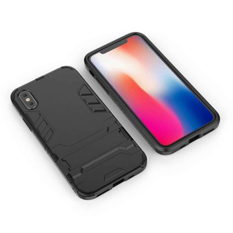 Hoesje voor iPhone XS Wit Zwart Ultrabestendig