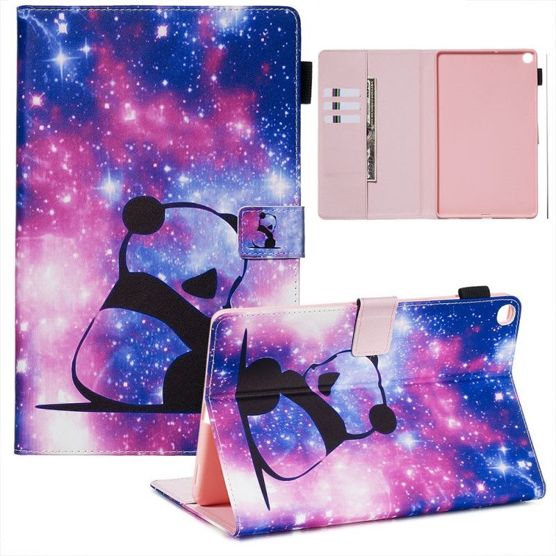 Cover Folio-hoesje Samsung Galaxy Tab A 10.1 (2019) Telefoonhoesje Ruimtepanda