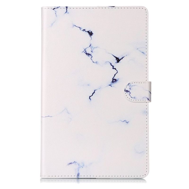 Cover Folio-hoesje Samsung Galaxy Tab A 10.1 (2019) Wit Zwart Telefoonhoesje Marmeren Declinatie