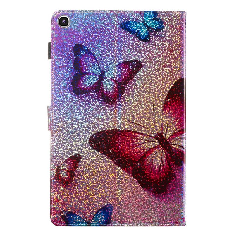 Flip Case Leren Samsung Galaxy Tab A 10.1 (2019) Glittervlinders