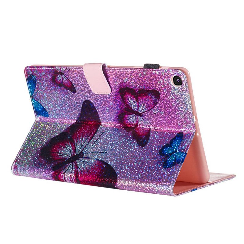 Flip Case Leren Samsung Galaxy Tab A 10.1 (2019) Glittervlinders