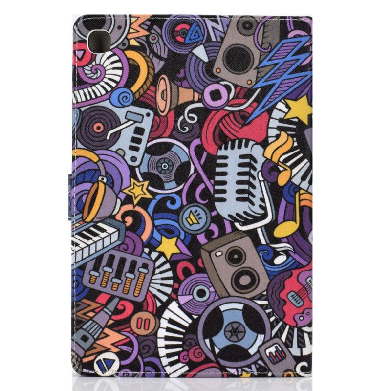 Flip Case Leren Samsung Galaxy Tab A 10.1 (2019) Muziek