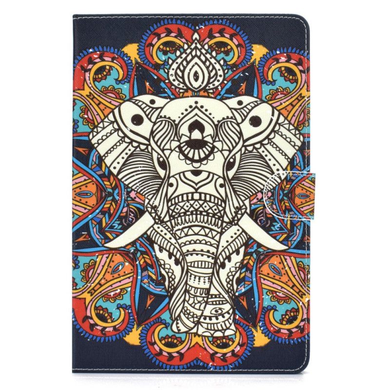 Flip Case Leren Samsung Galaxy Tab A 10.1 (2019) Olifant Art