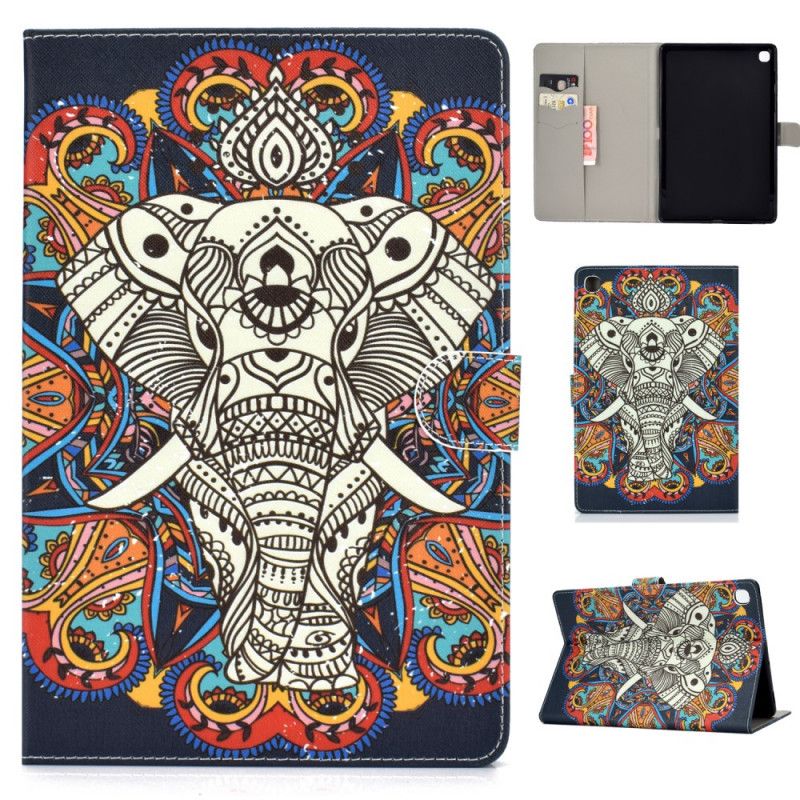 Flip Case Leren Samsung Galaxy Tab A 10.1 (2019) Olifant Art