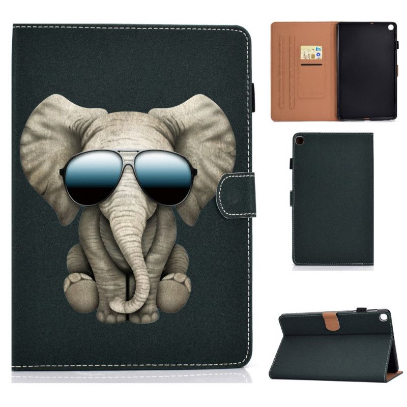 Flip Case Leren Samsung Galaxy Tab A 10.1 (2019) Olifant Incognito