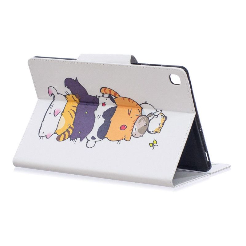 Flip Case Leren Samsung Galaxy Tab A 10.1 (2019) Stapel Katten