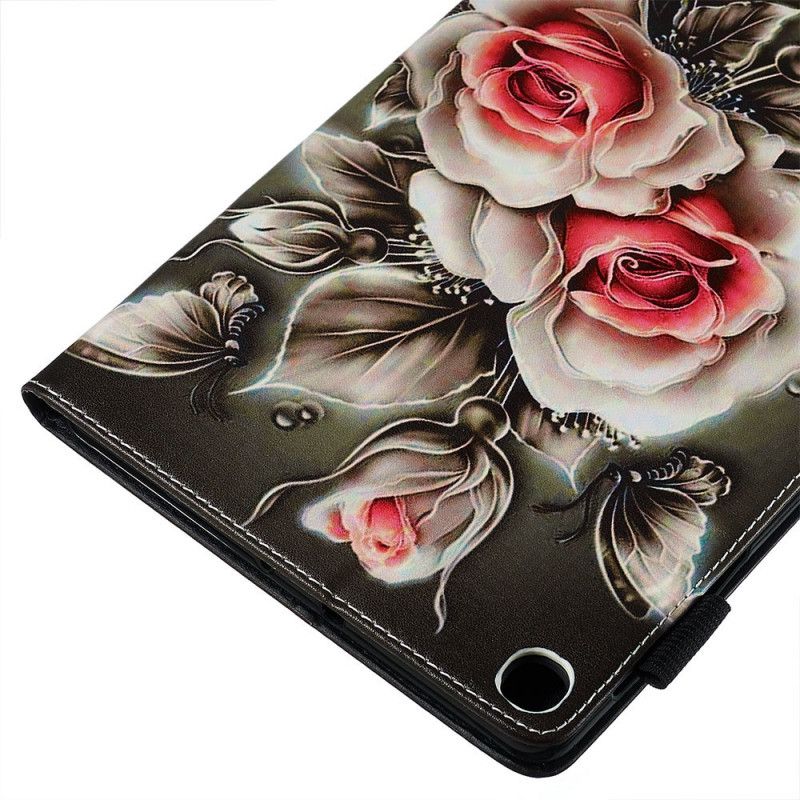 Leren Hoesje voor Samsung Galaxy Tab A 10.1 (2019) Boeket Bloemen