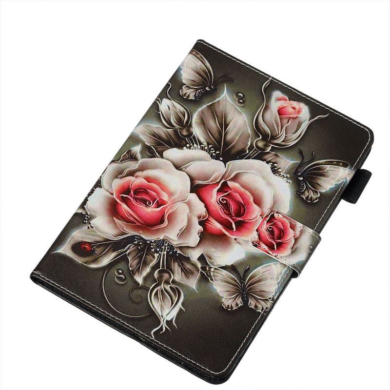 Leren Hoesje voor Samsung Galaxy Tab A 10.1 (2019) Boeket Bloemen