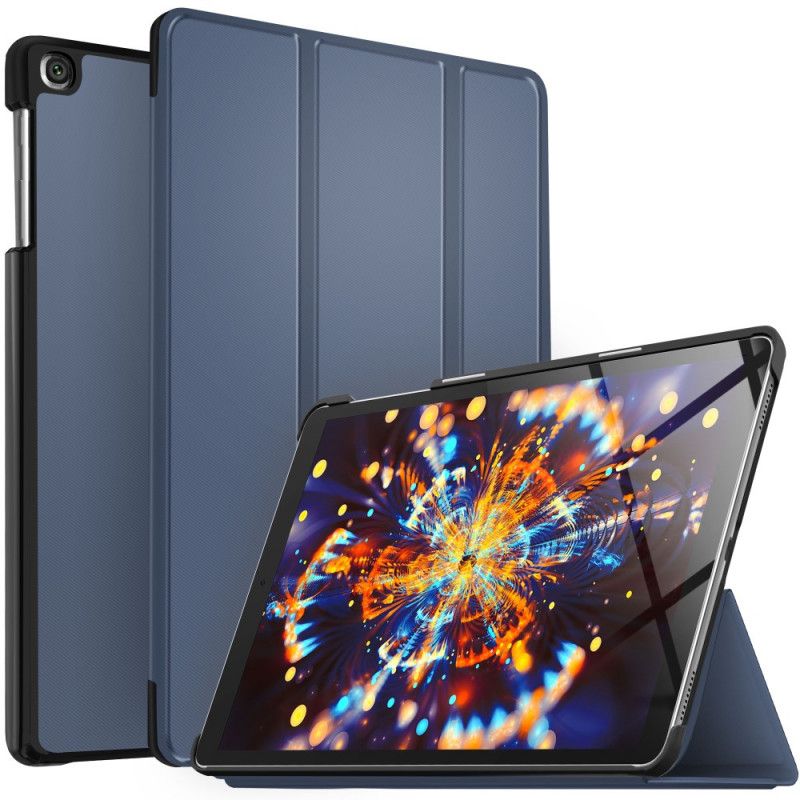 Smart Case Samsung Galaxy Tab A 10.1 (2019) Donkerblauw Zwart Drievoudige Verstevigde Hoeken