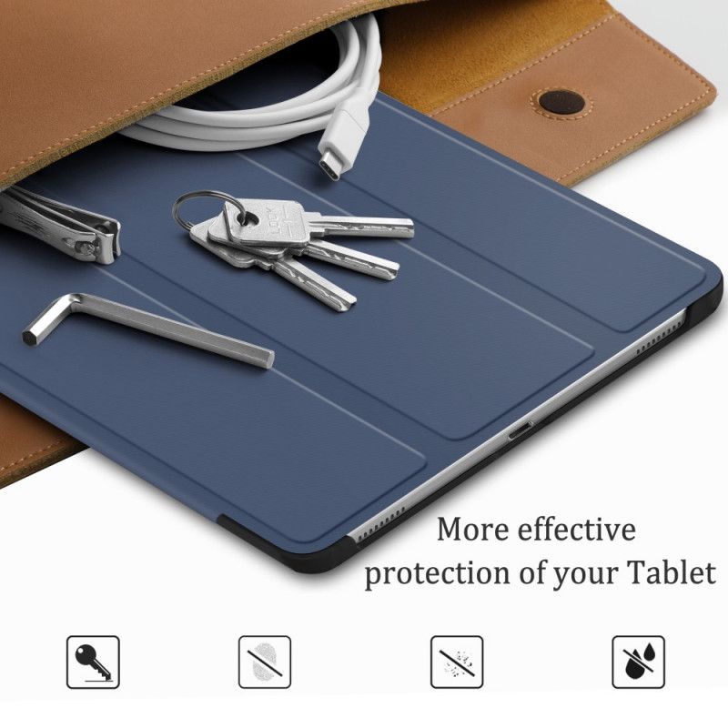 Smart Case Samsung Galaxy Tab A 10.1 (2019) Donkerblauw Zwart Drievoudige Verstevigde Hoeken