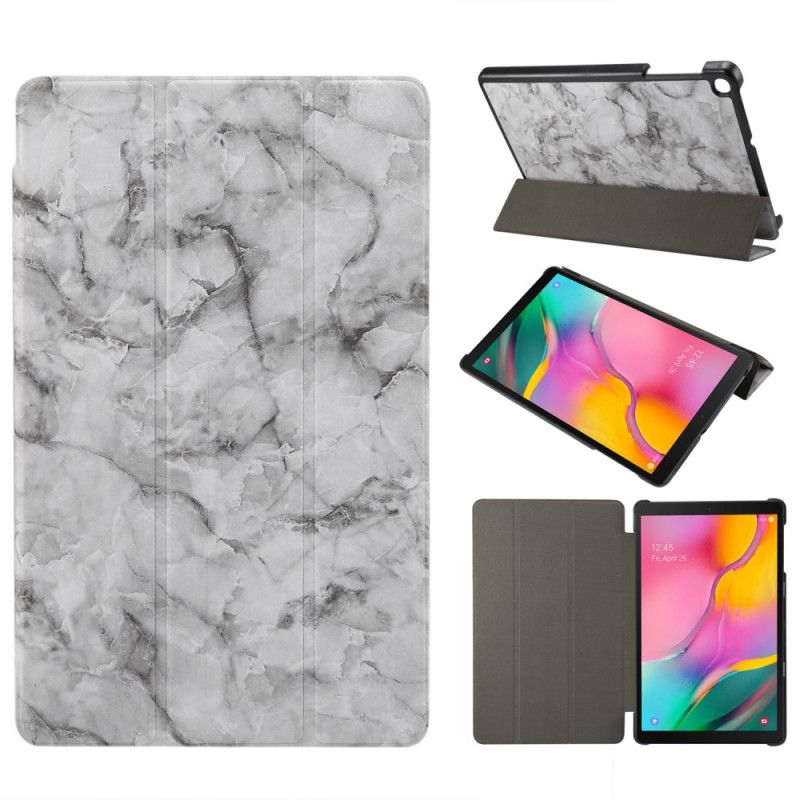 Smart Case Samsung Galaxy Tab A 10.1 (2019) Grijs Wit Marmeren Stijl