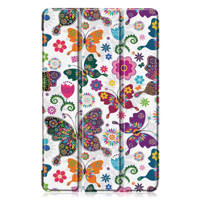 Smartcase Samsung Galaxy Tab A 10.1 (2019) Versterkte Vlinders En Bloemen