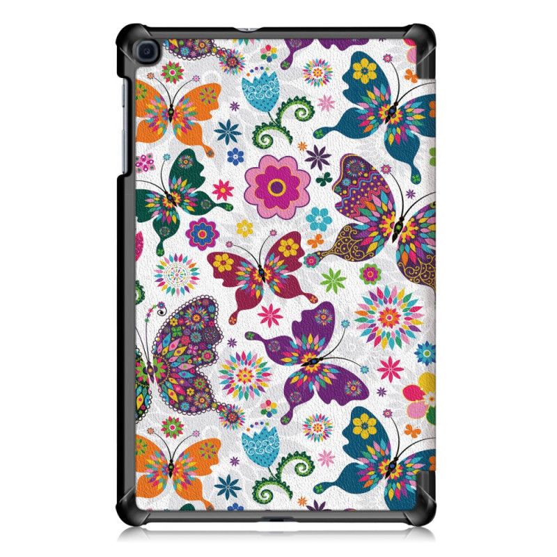 Smartcase Samsung Galaxy Tab A 10.1 (2019) Versterkte Vlinders En Bloemen