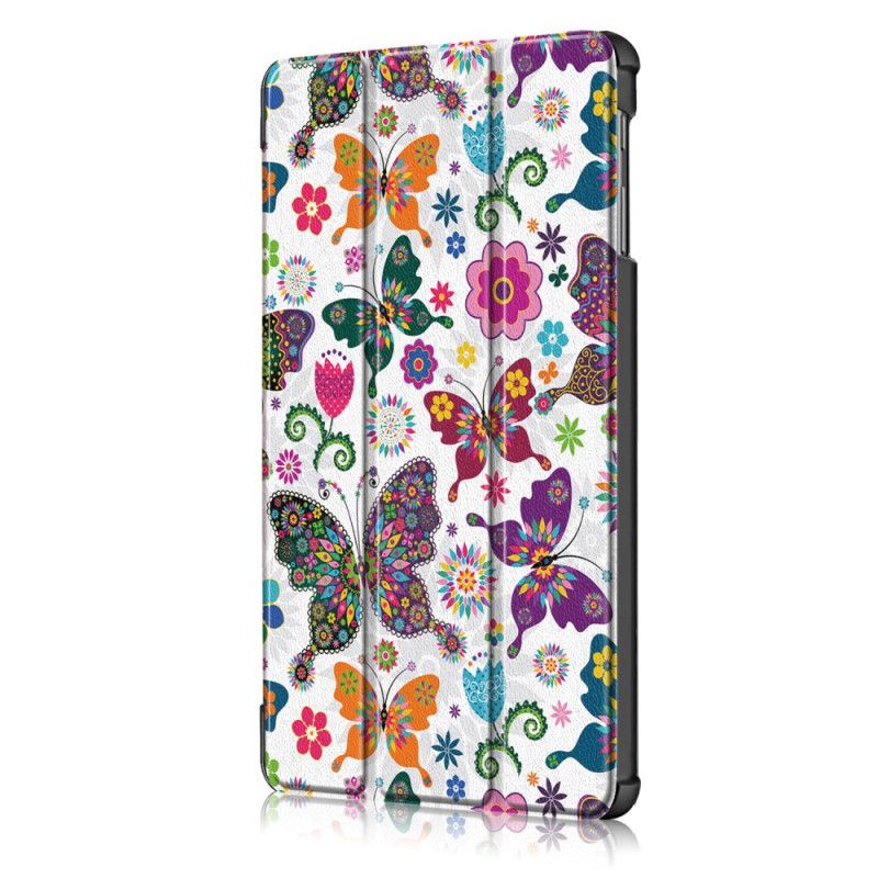 Smartcase Samsung Galaxy Tab A 10.1 (2019) Versterkte Vlinders En Bloemen