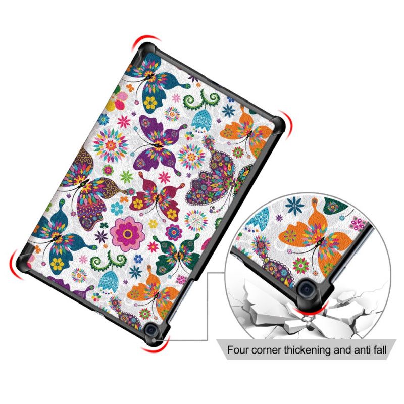 Smartcase Samsung Galaxy Tab A 10.1 (2019) Versterkte Vlinders En Bloemen