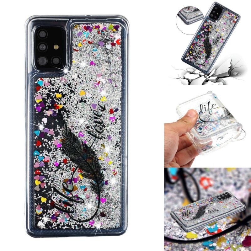 Case Hoesje Samsung Galaxy A52 4G / A52 5G Telefoonhoesje Leven & Liefde Glitter