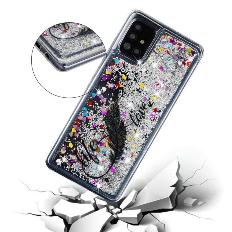 Case Hoesje Samsung Galaxy A52 4G / A52 5G Telefoonhoesje Leven & Liefde Glitter