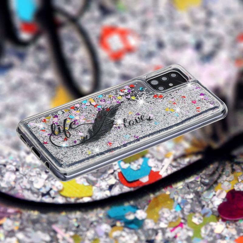 Case Hoesje Samsung Galaxy A52 4G / A52 5G Telefoonhoesje Leven & Liefde Glitter