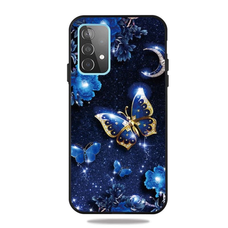 Case Hoesje Samsung Galaxy A52 4G / A52 5G Telefoonhoesje Vlinder 'S Nachts