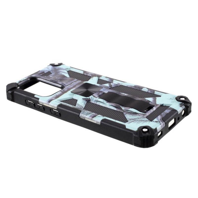 Cover Hoesje Samsung Galaxy A52 4G / A52 5G Donkerblauw Groen Telefoonhoesje Camouflage Verwijderbare Media