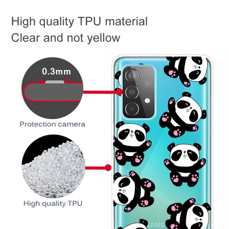 Cover Hoesje Samsung Galaxy A52 4G / A52 5G Telefoonhoesje Leuke Panda'S