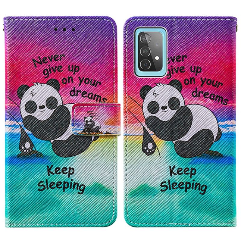 Flip Case Leren Samsung Galaxy A52 4G / A52 5G Blijf Slapen