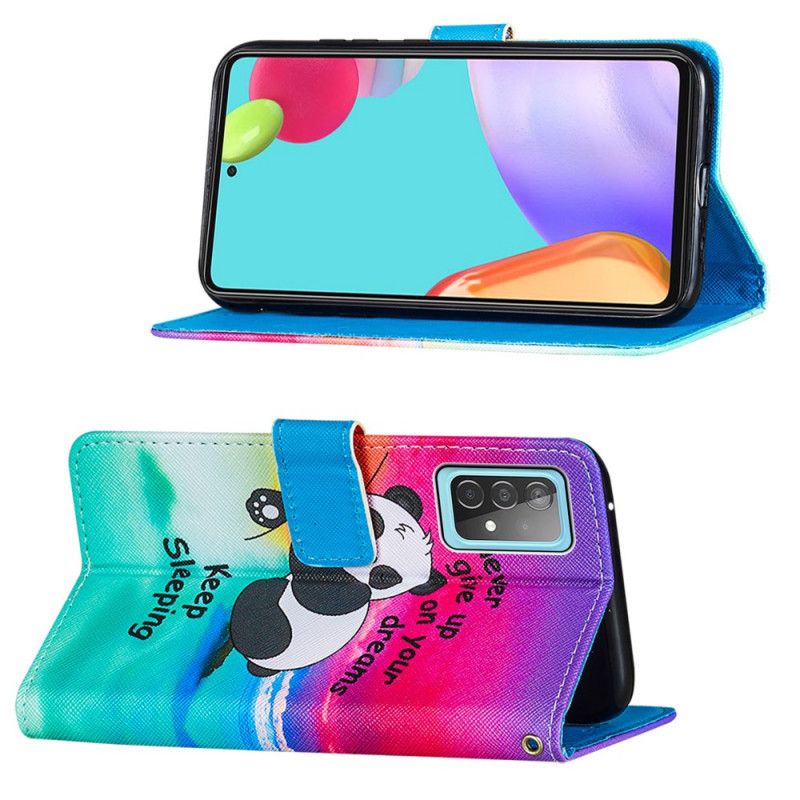 Flip Case Leren Samsung Galaxy A52 4G / A52 5G Blijf Slapen