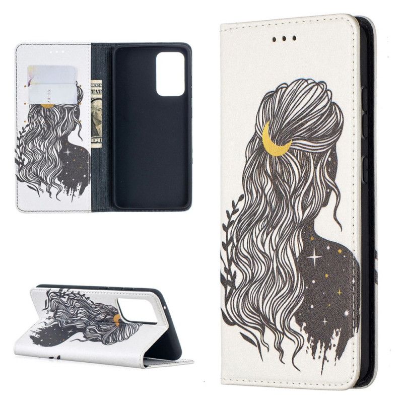 Folio-hoesje Samsung Galaxy A52 4G / A52 5G Telefoonhoesje Mooi Haar