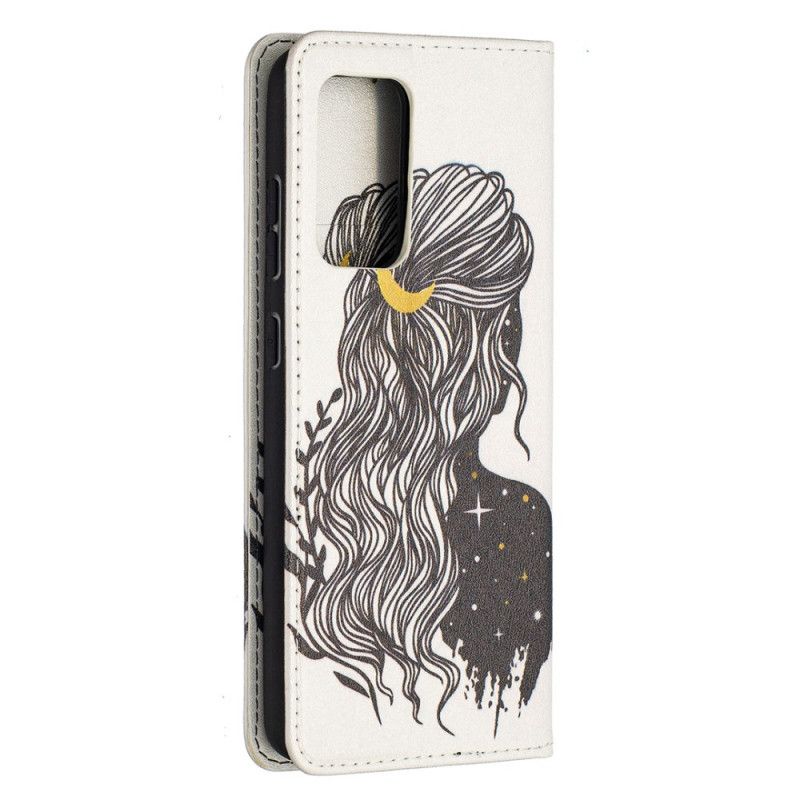 Folio-hoesje Samsung Galaxy A52 4G / A52 5G Telefoonhoesje Mooi Haar